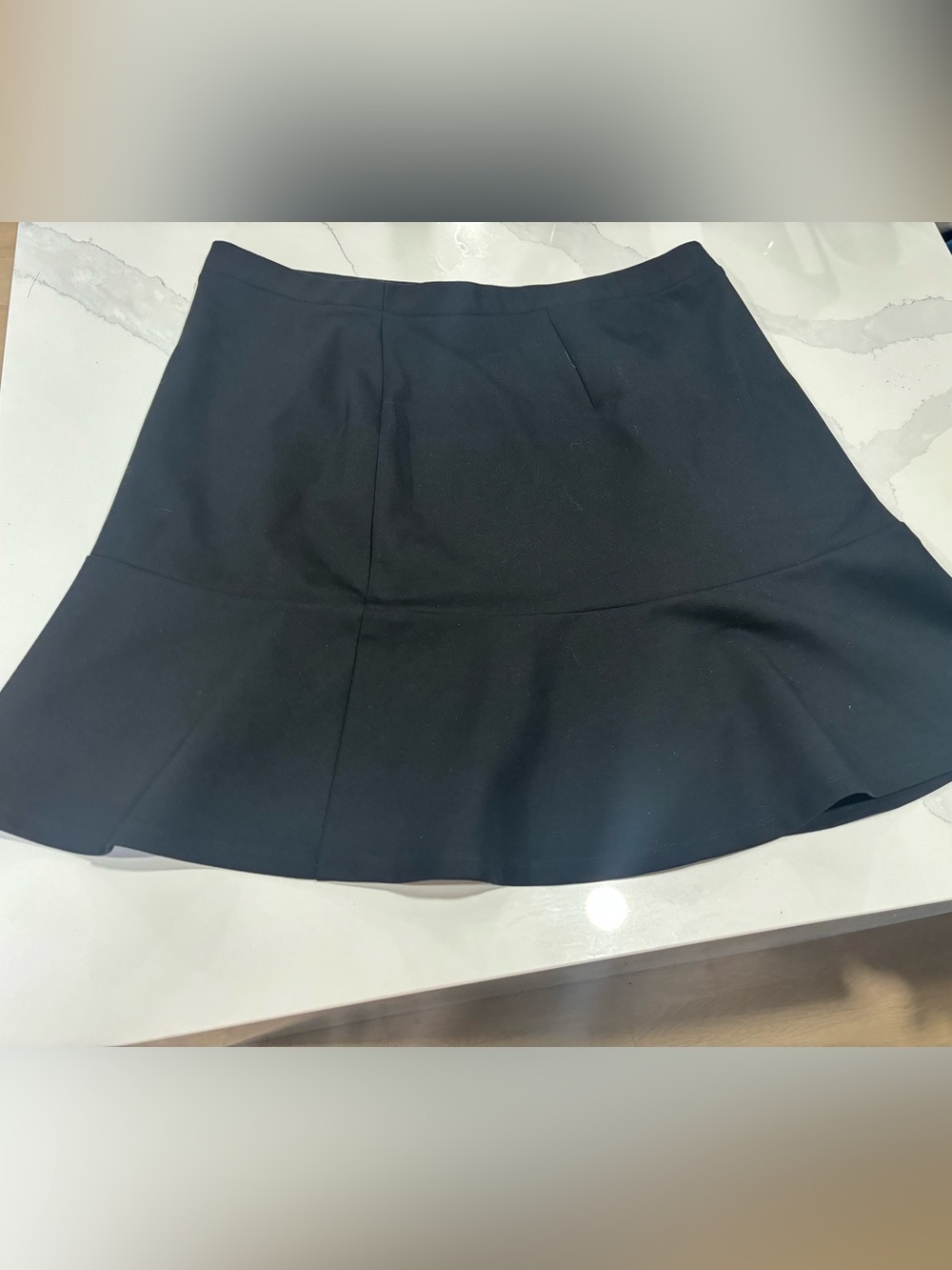 LOFT drop-waist flounce mini skirt